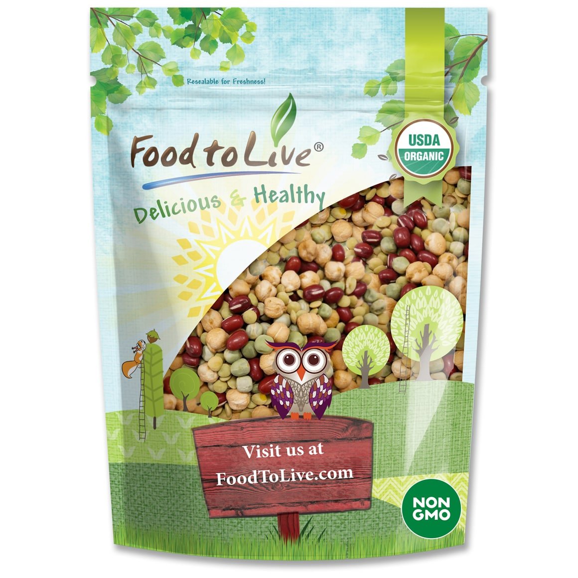 Organic Crunchy Mix of Sprouting Beans Pack