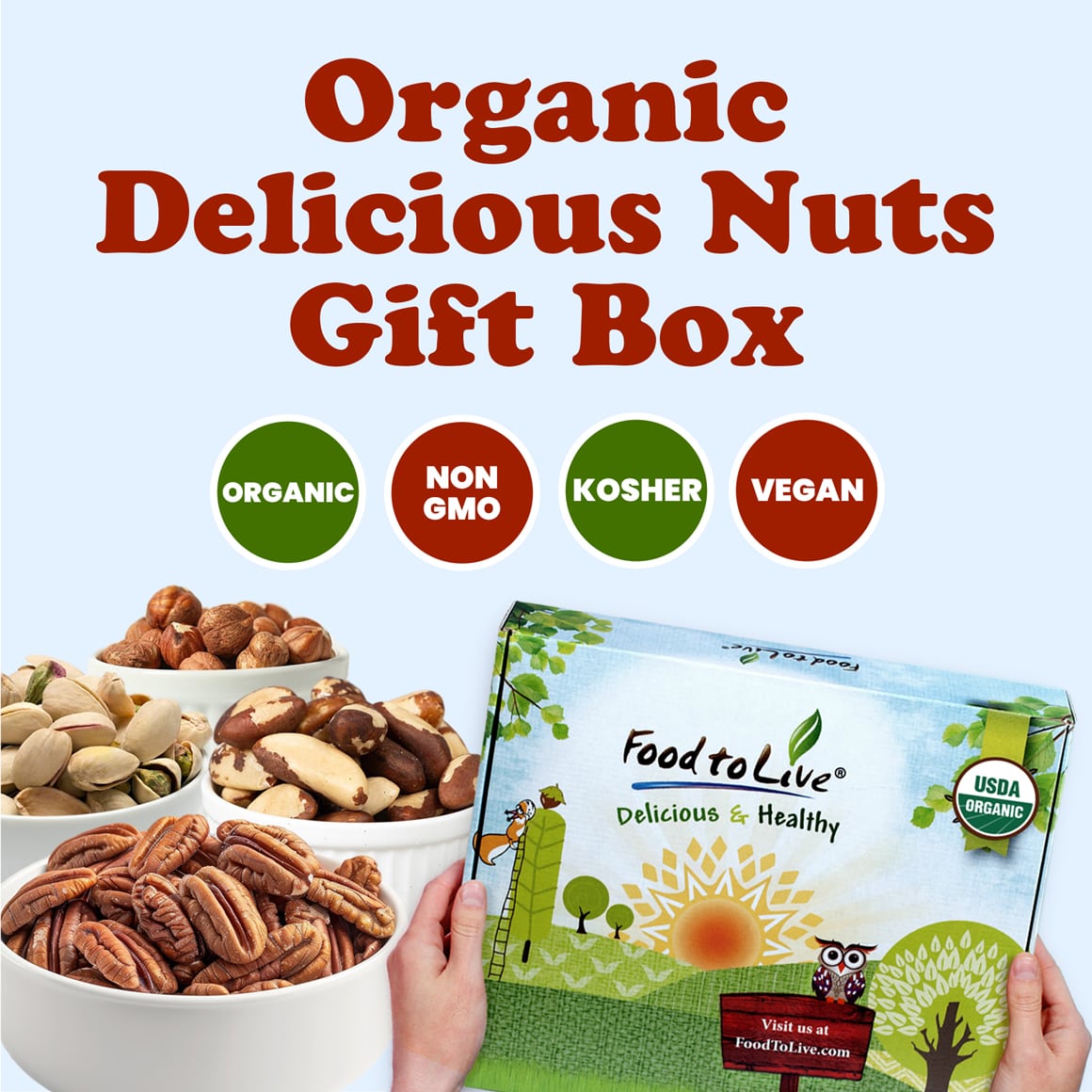 Organic Delicious Nuts Gift Box 1