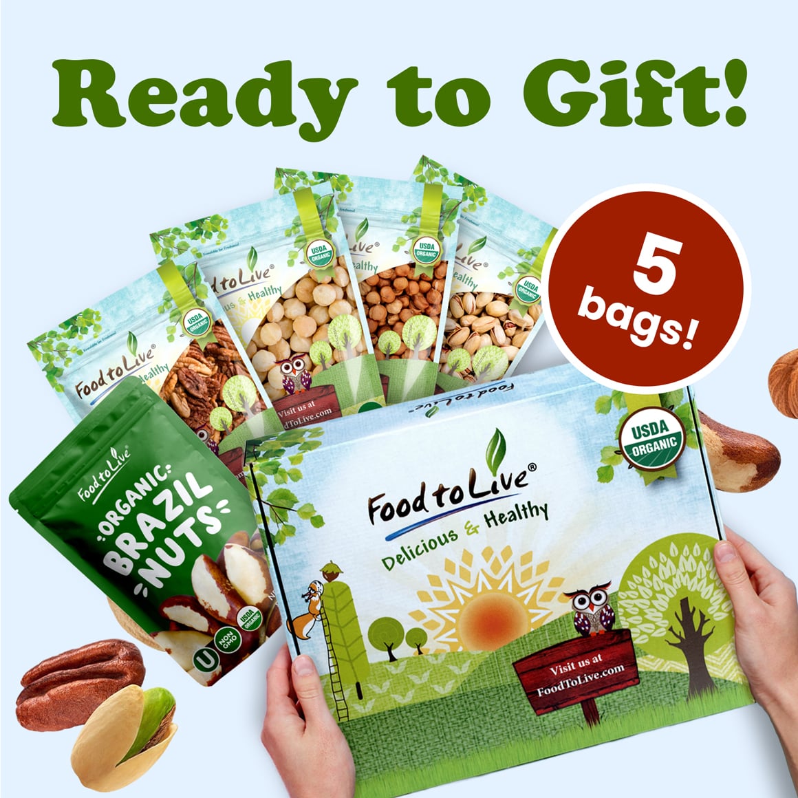 Organic Delicious Nuts Gift Box 4