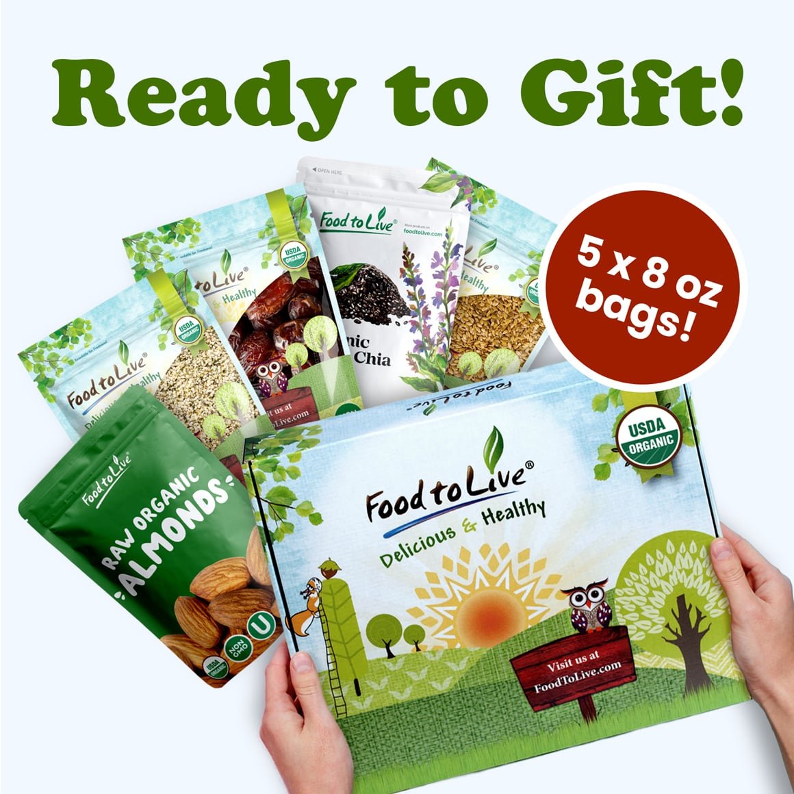 Organic Nuts, Seeds and Fruits Gift Box 5