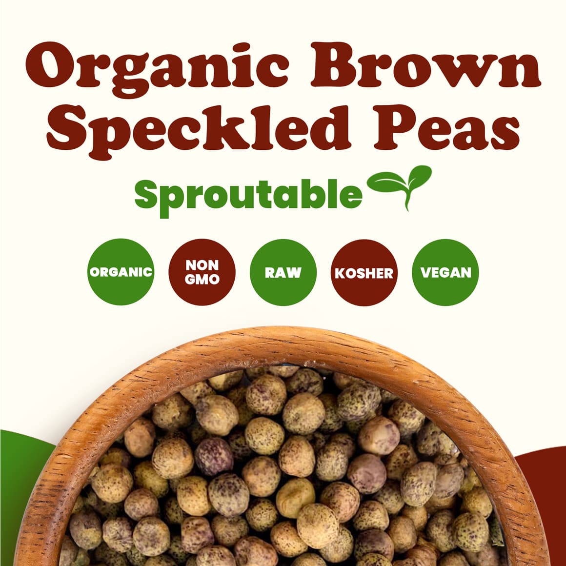 Organic Brown Speckled Peas 1