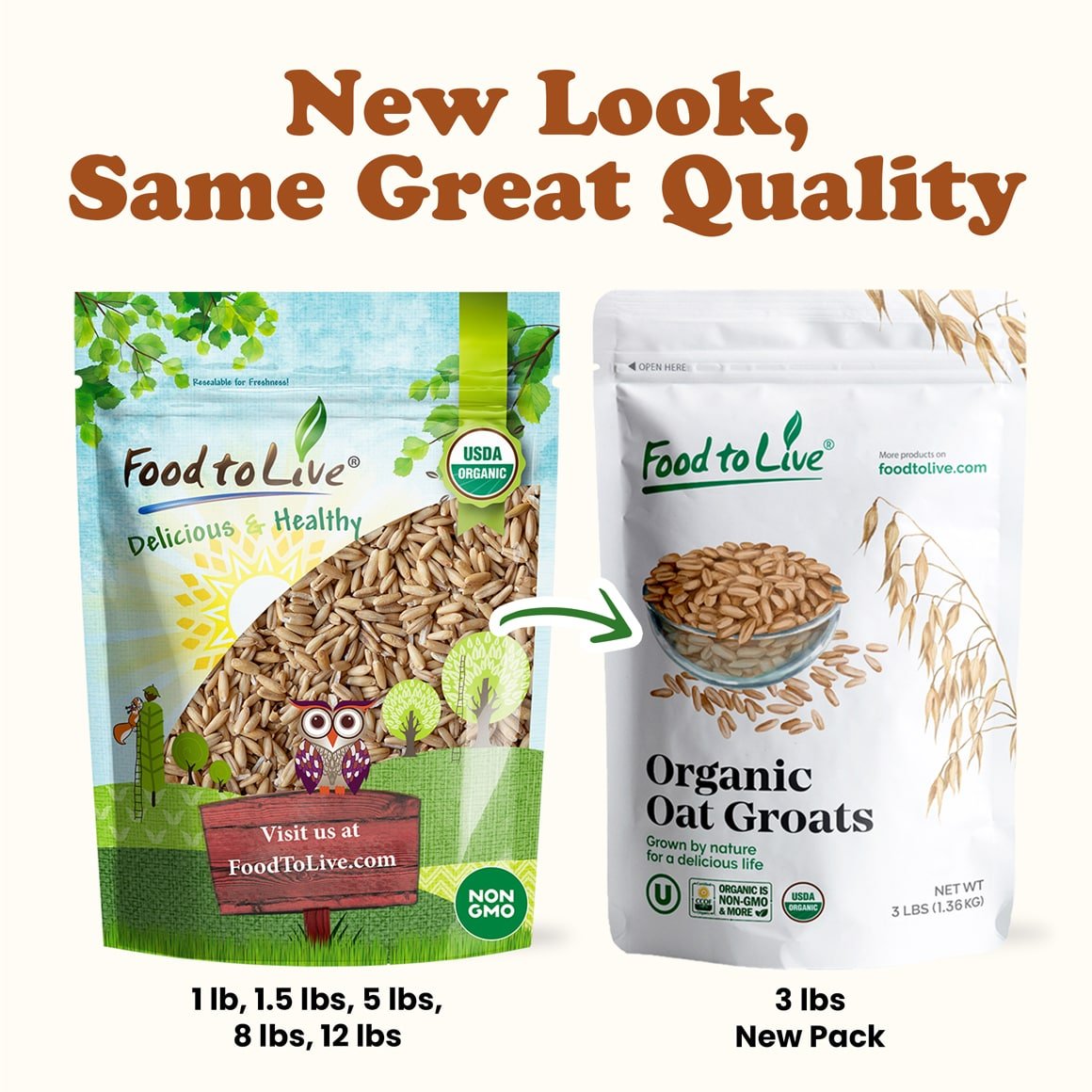 Organic Whole Grain Oat Groats 5