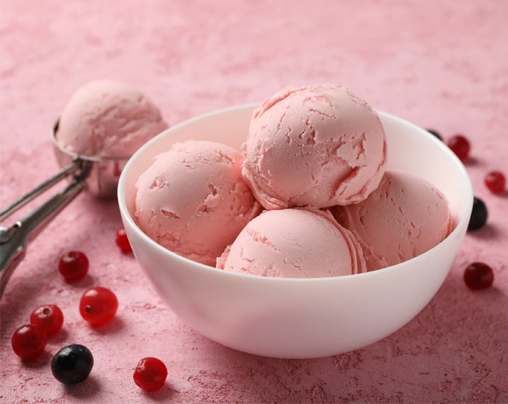 Organic Cranberry Powder Ice Cream