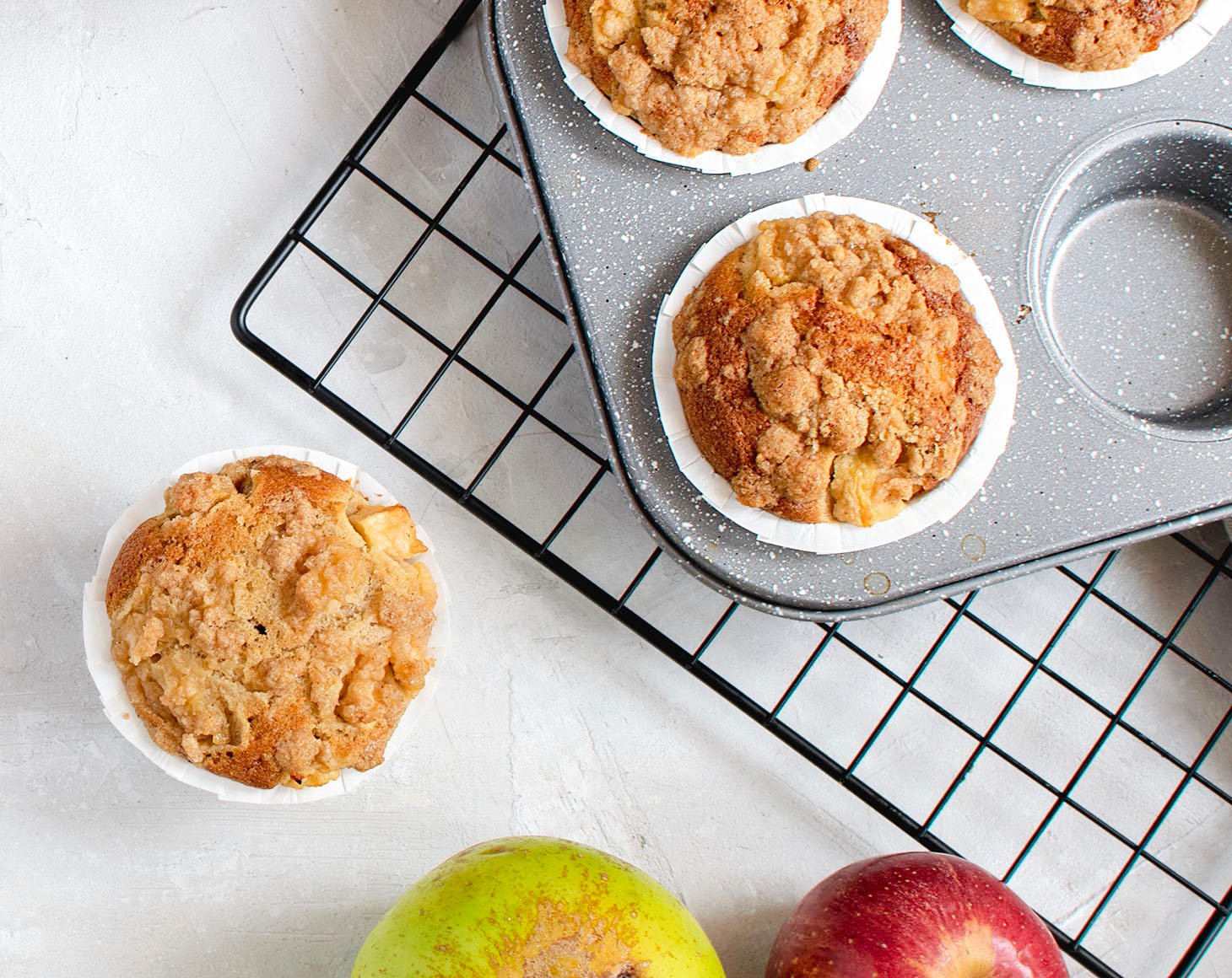 flat-lay-baked-muffins-with-organic-apple-powder