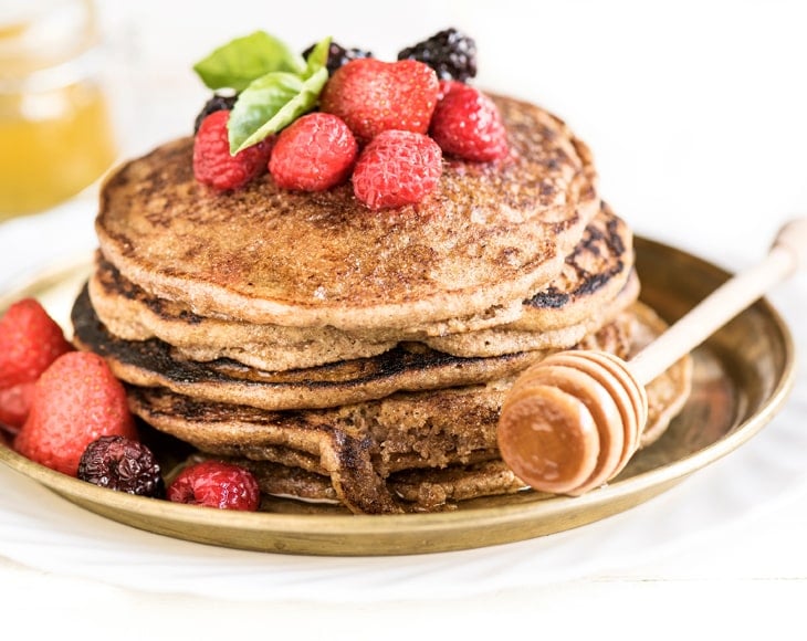hulled-buckwheat-flour-pancakes-with-berries-min