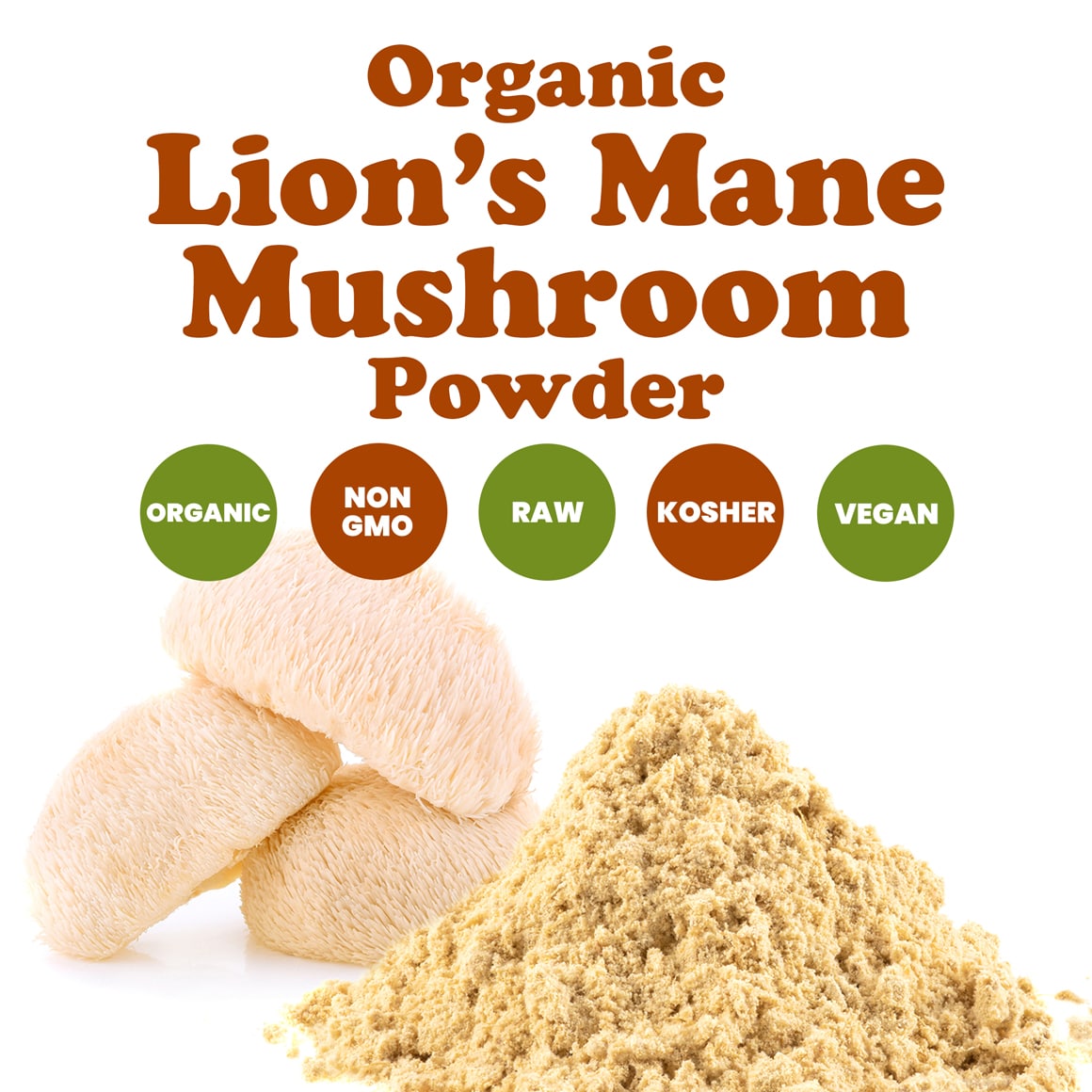 Organic Lion’s Mane Mushroom Powder 1