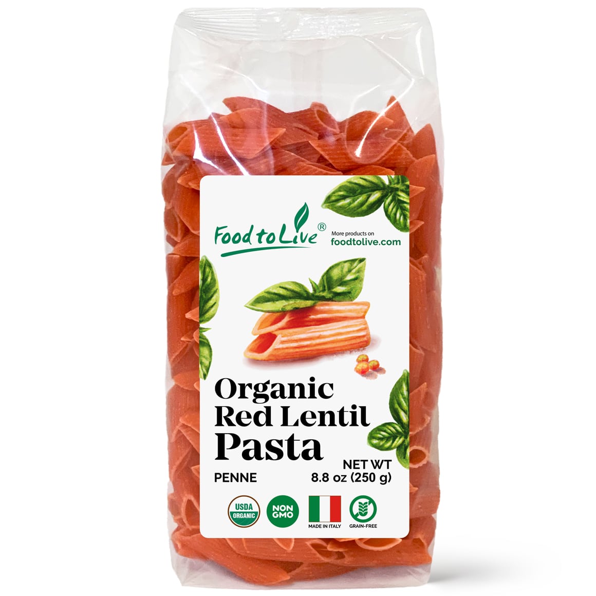 Organic Red Lentil Penne Pasta Pack