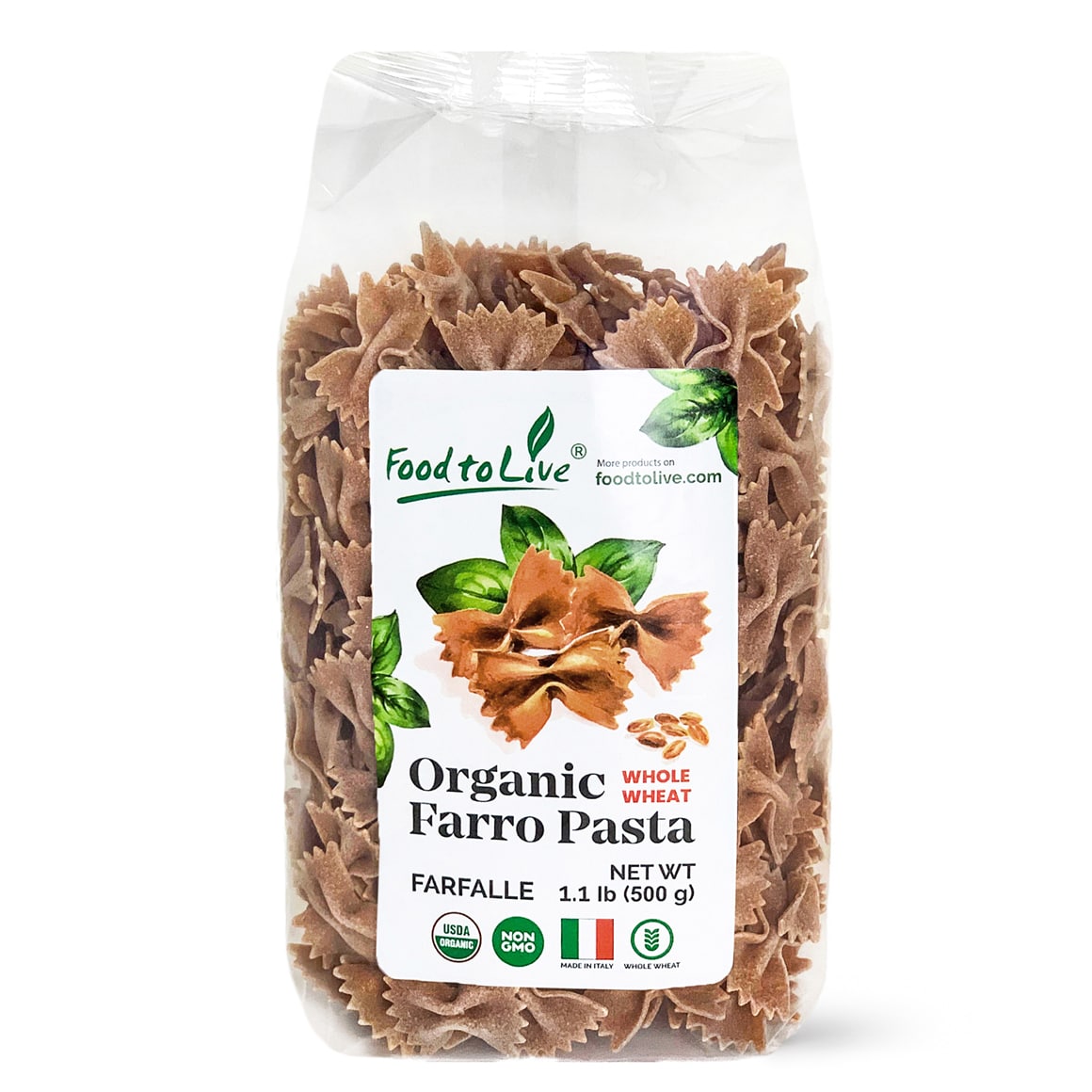 Organic Farro Farfalle Pasta Pack