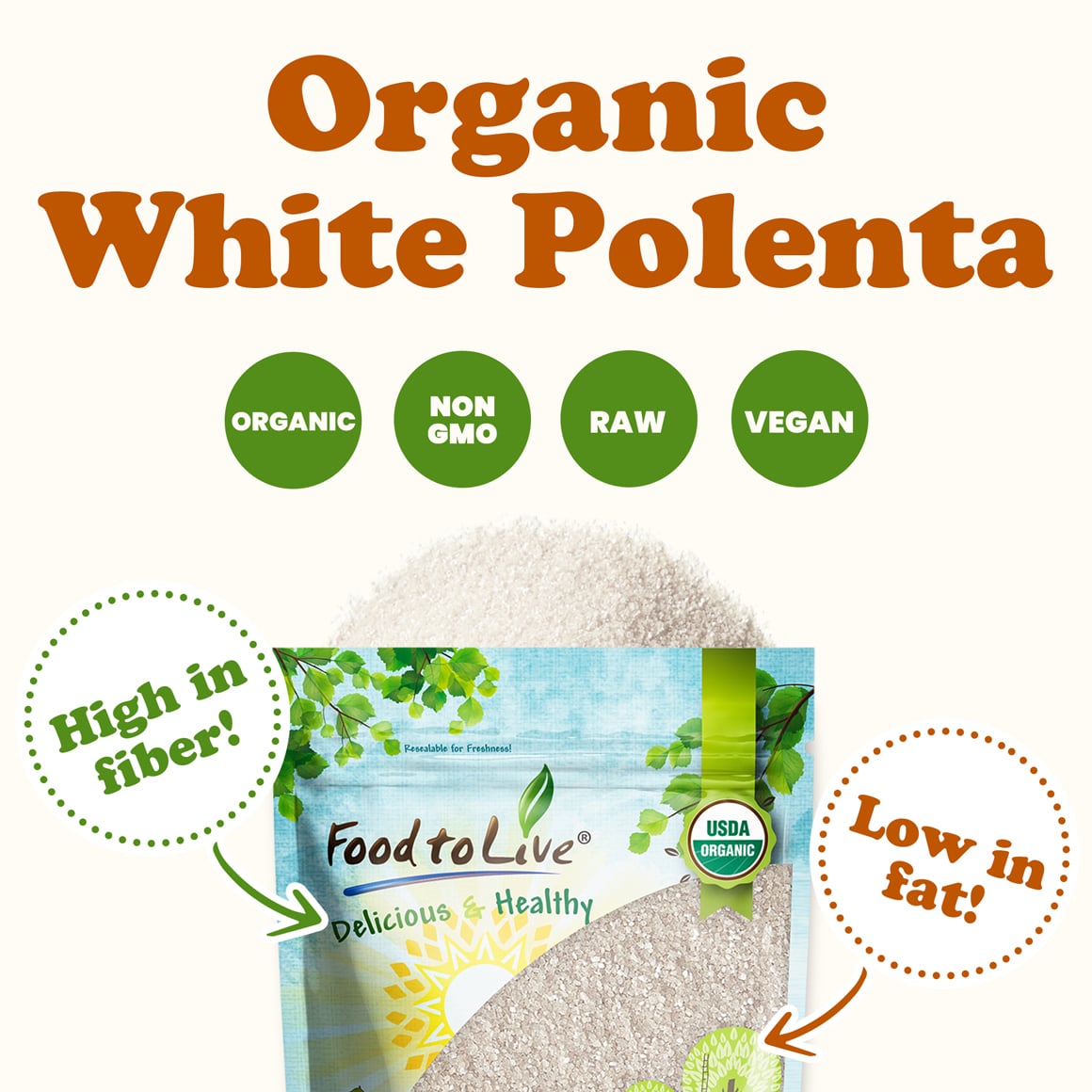 Organic White Polenta 1