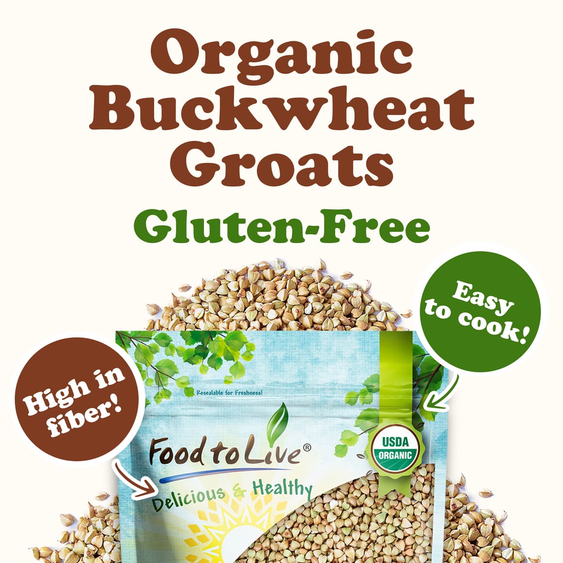 Organic Gluten Free Buckwheat Groats 1