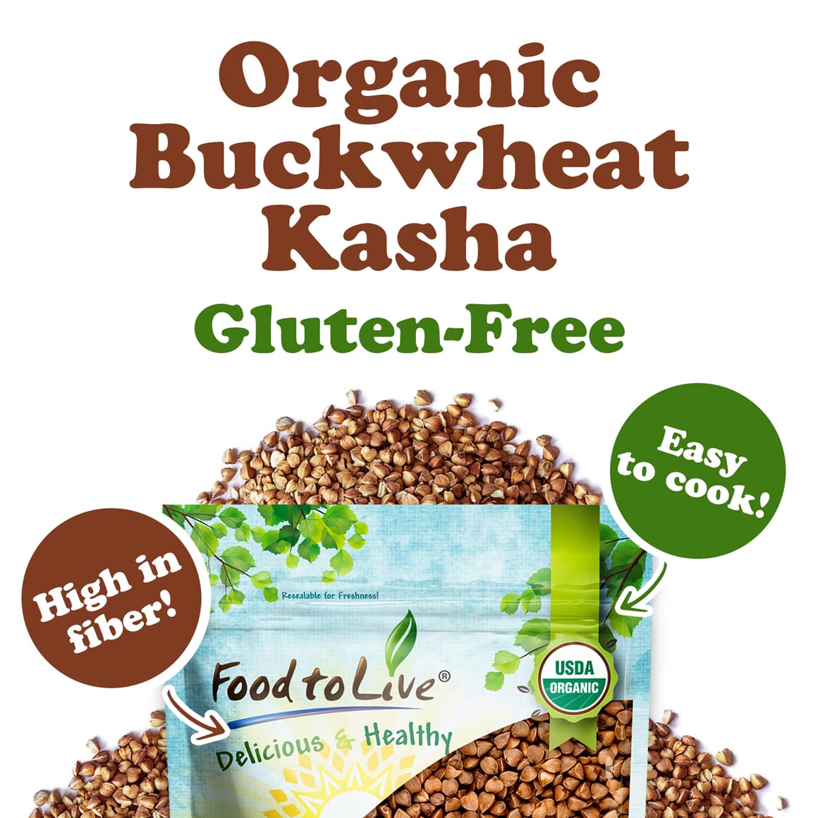 Gluten Free Organic Buckwheat Kasha 1