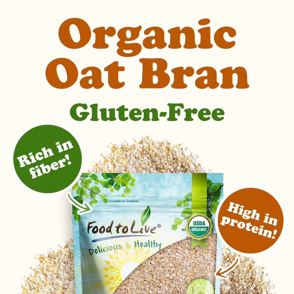 Gluten Free Organic Oat Bran 1