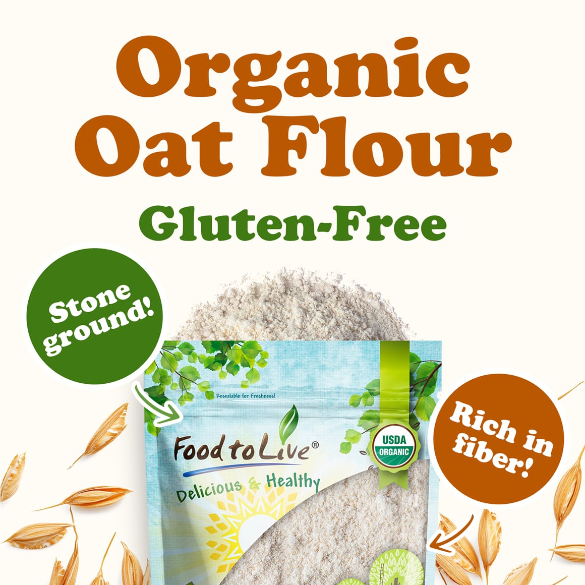 Gluten-Free Organic Oat Flour 1