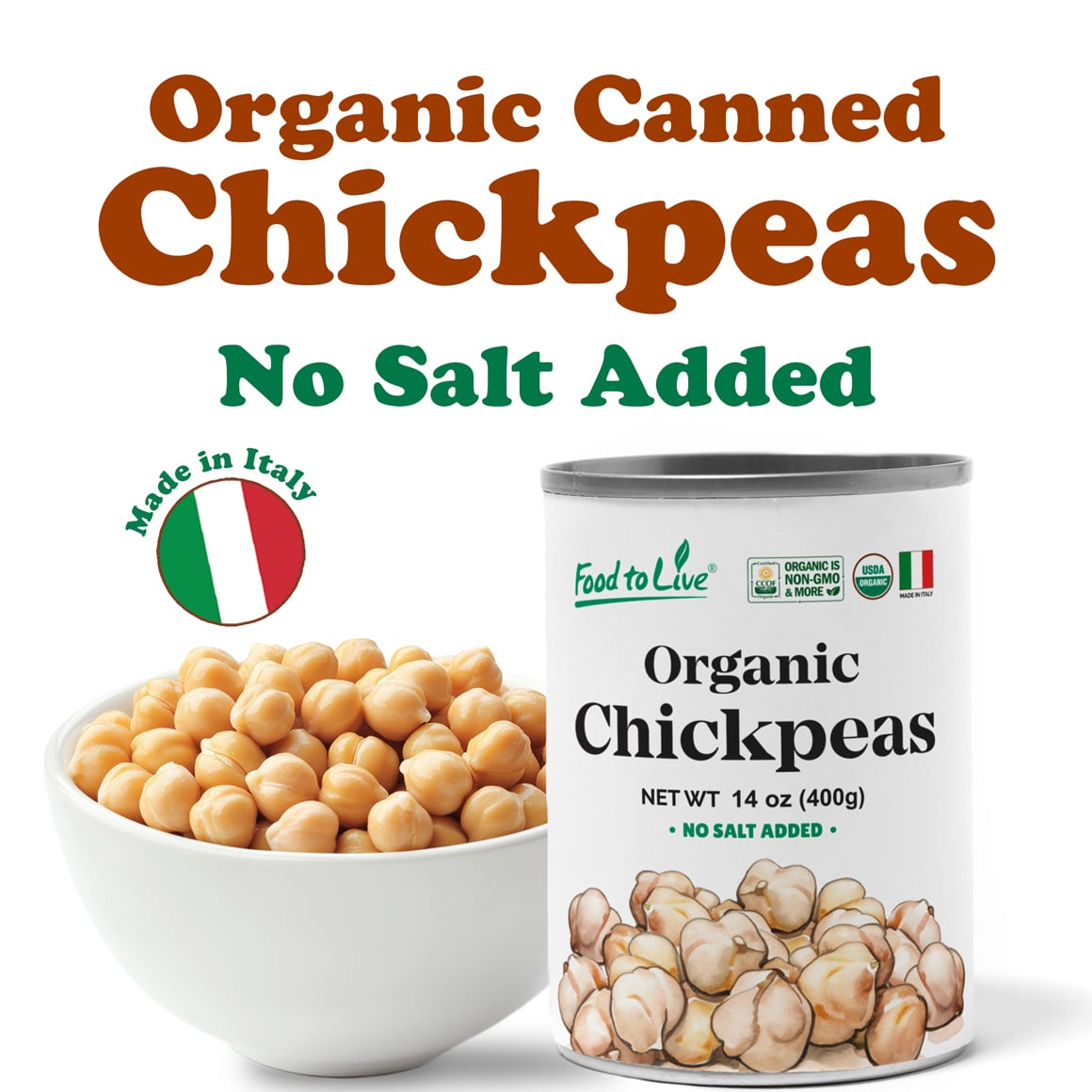 Organic Canned Chickpeas 1