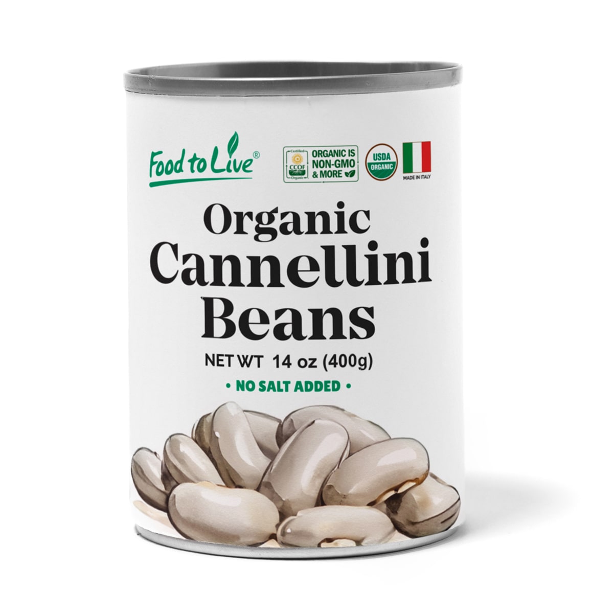 Organic Italian Canned Cannellini Beans Can