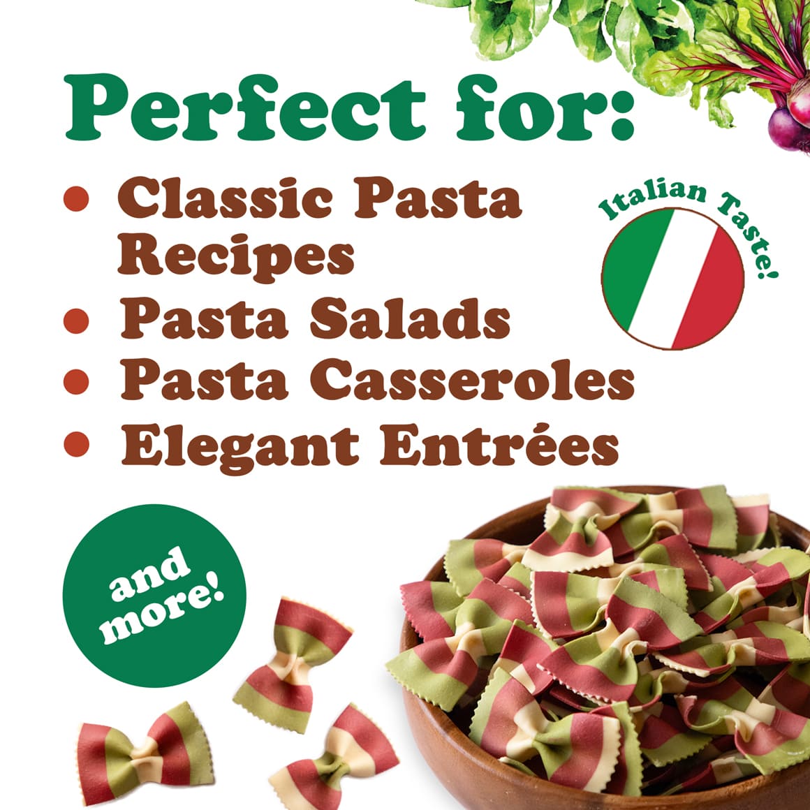 Organic Striped Farfalle Pasta 3