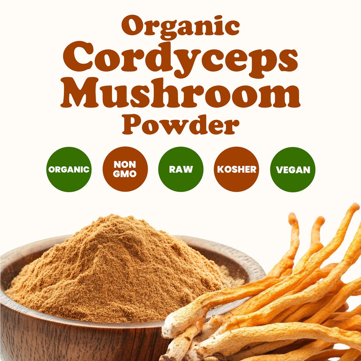 Organic Cordyceps Mushroom Powder 1